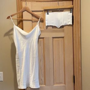 STEEL corset slip dress